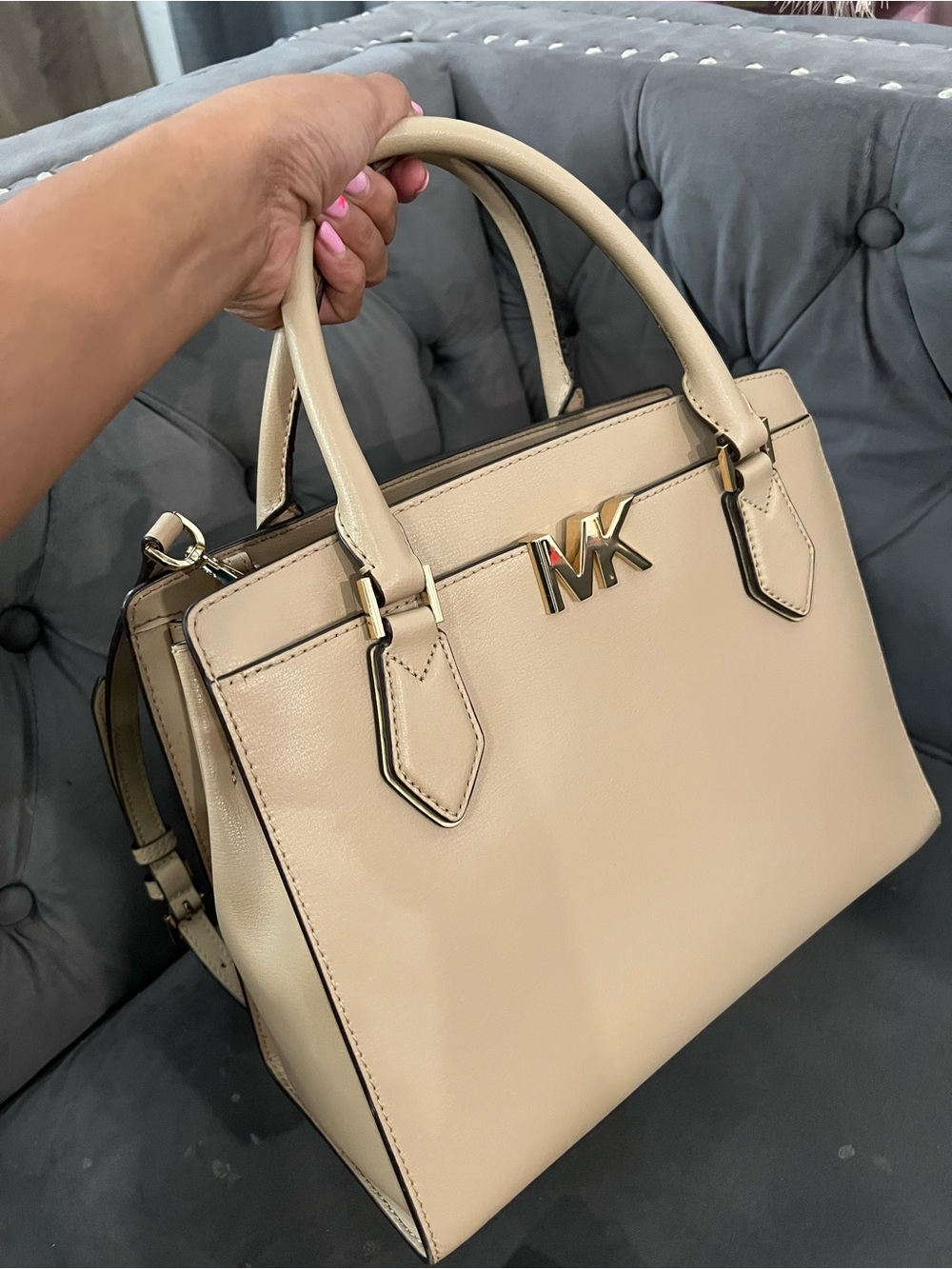 Michael Kors Mott Large Leather Satchel